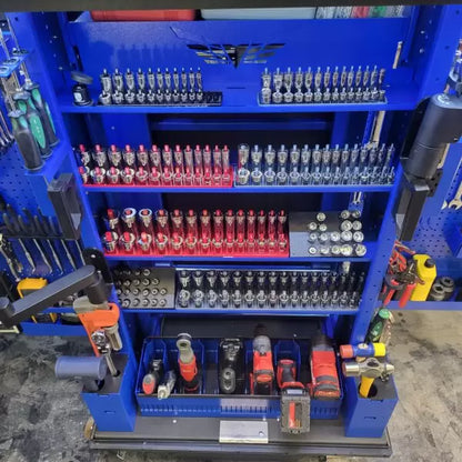 FOLDABLE MOBILE TOOL CART WITH 1100 TOOLS