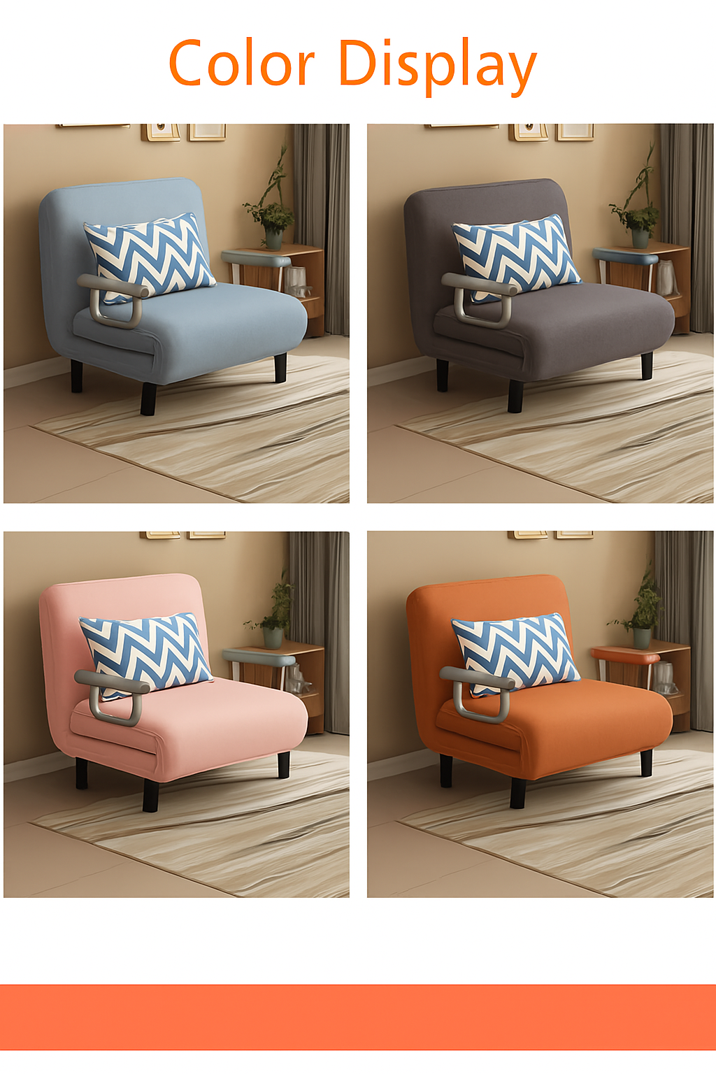 PRACTICAL FOLDING SOFA BED LEISURE LOUNGER