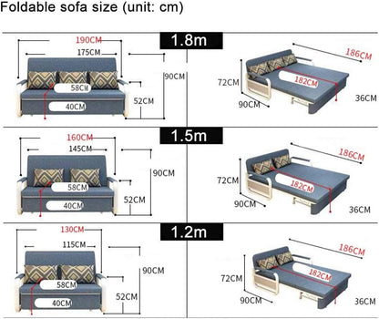 FlexiComfort Foldable Sofa Bed with Hidden Storage