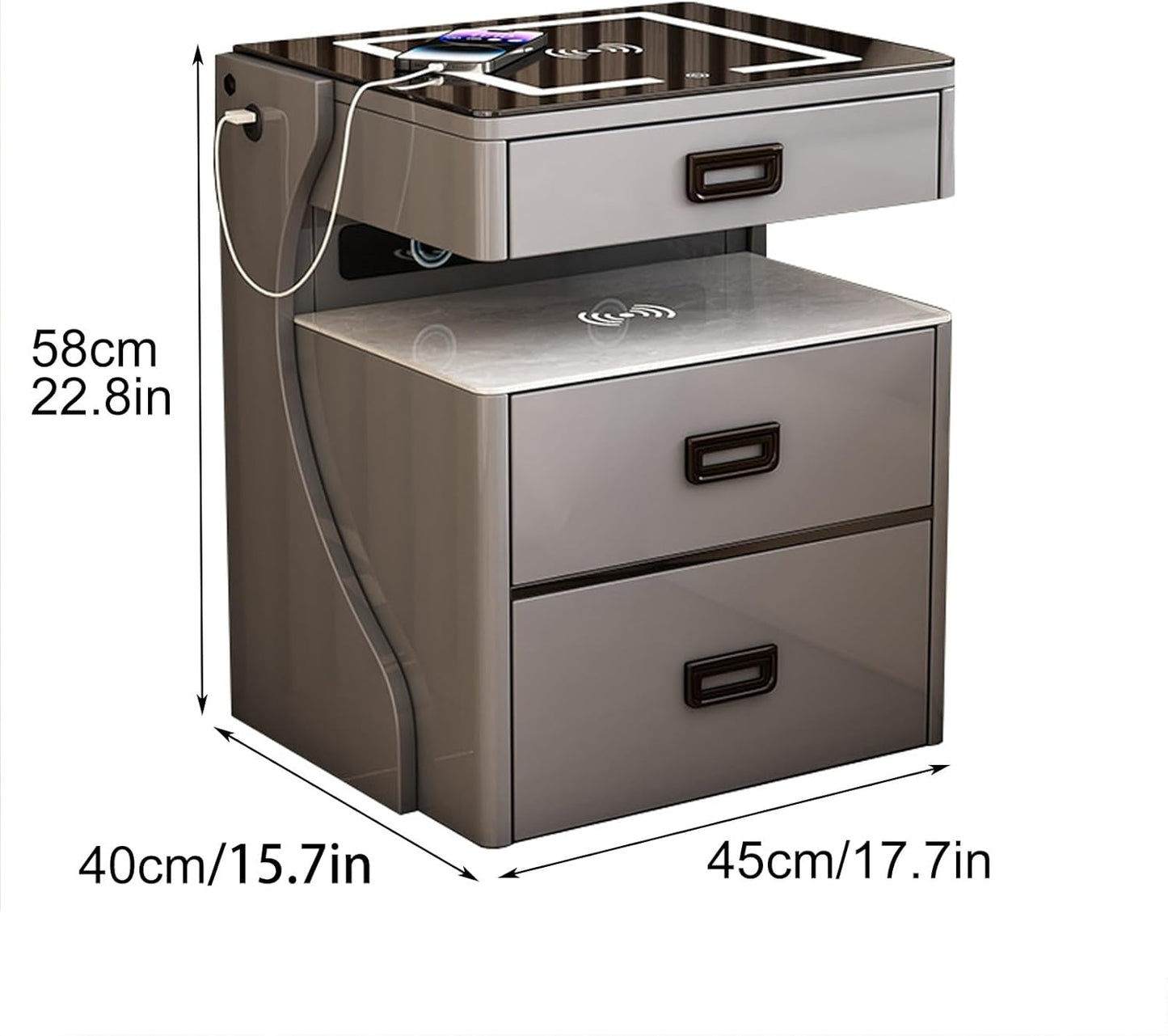 Smart NightStand with Built-in Safe Box