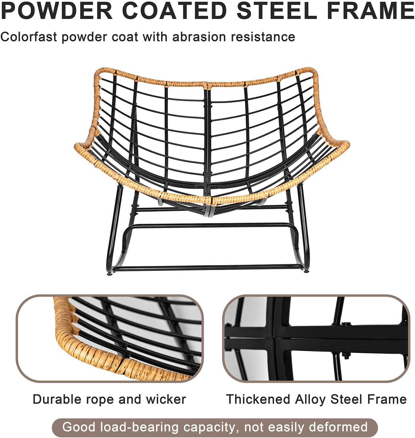 Oversized Egg-Shaped Rocking Recliner Chair