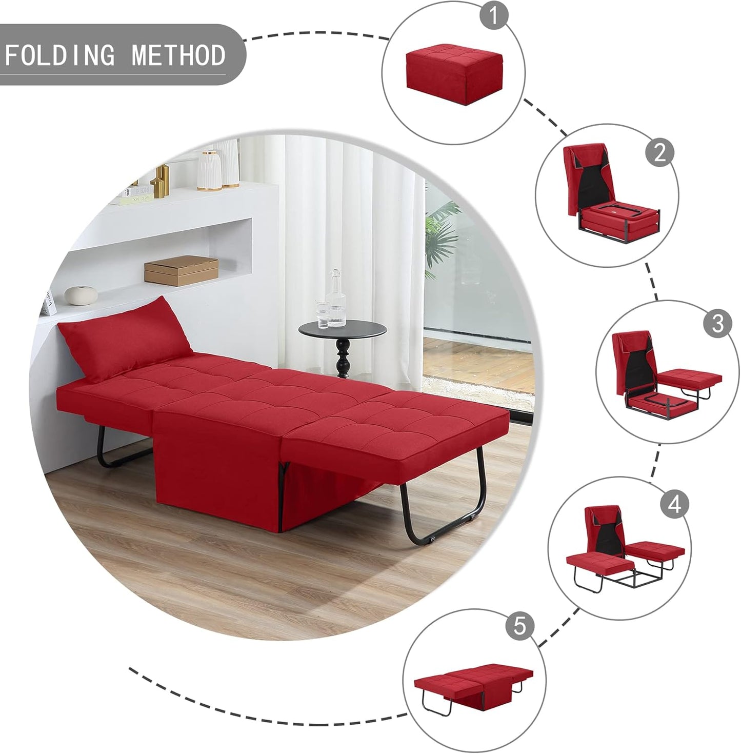 4 in 1 Multi-Function Folding Ottoman