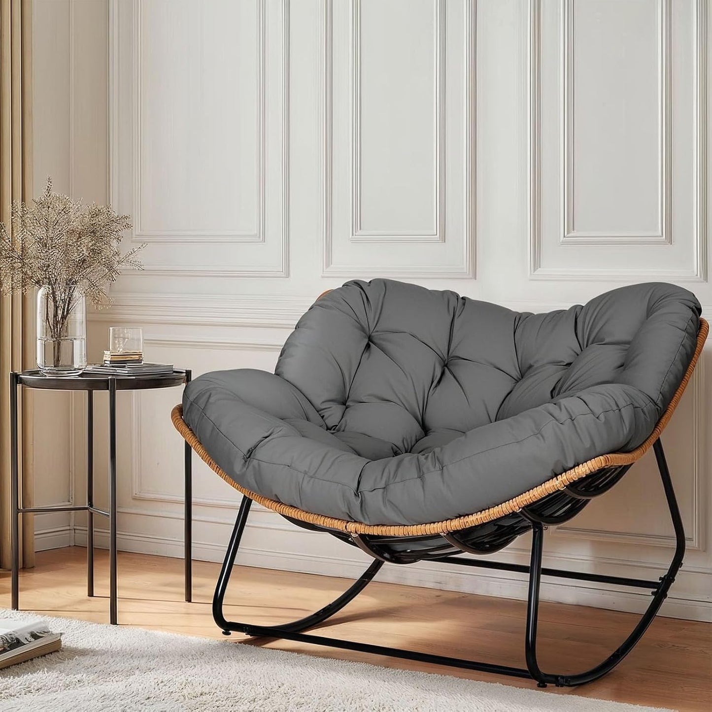 Oversized Egg-Shaped Rocking Recliner Chair
