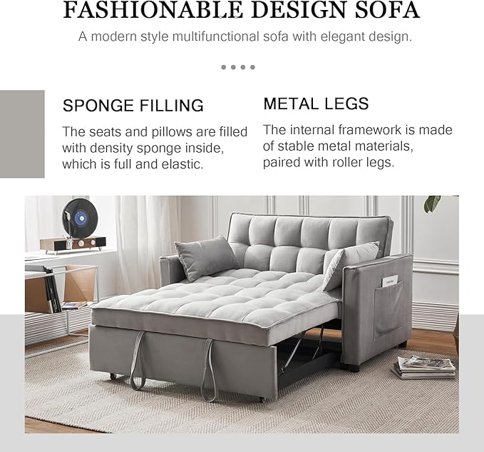 3-in-1 Convertible Sofa Bed