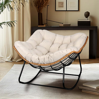 Oversized Egg-Shaped Rocking Recliner Chair